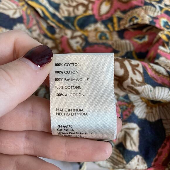 Anthropologie Pilcro Women's Floral Button Up Boho Blouse Size S Oversized - Picture 7 of 12